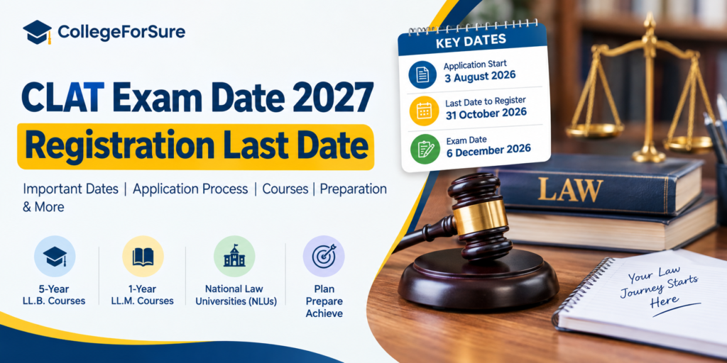 CLAT Exam Date 2027 Registration Last Date